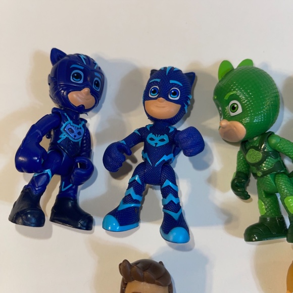 PJ Masks Frog Box Owlette Gekko Amaya Connor Greg Figures Lot 3" - Picture 4 of 9